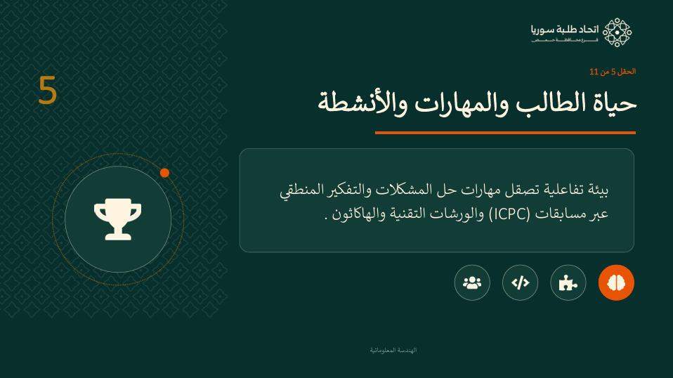 عرض الهندسة المعلوماتية — الشريحة 11