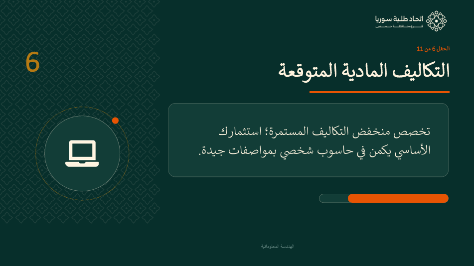 عرض الهندسة المعلوماتية — الشريحة 12